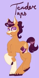 Size: 1026x2048 | Tagged: safe, artist:whimday, derpibooru import, tender taps, earth pony, pony, g4, alternate design, image, jpeg, male, solo, stallion