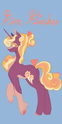 Size: 1026x2048 | Tagged: safe, artist:whimday, derpibooru import, fire flicker, pony, unicorn, g4, alternate design, anatomically incorrect, bow, female, fetlock tuft, friendship student, hair bow, horn, image, incorrect leg anatomy, jpeg, mare, solo, tail, tail bow