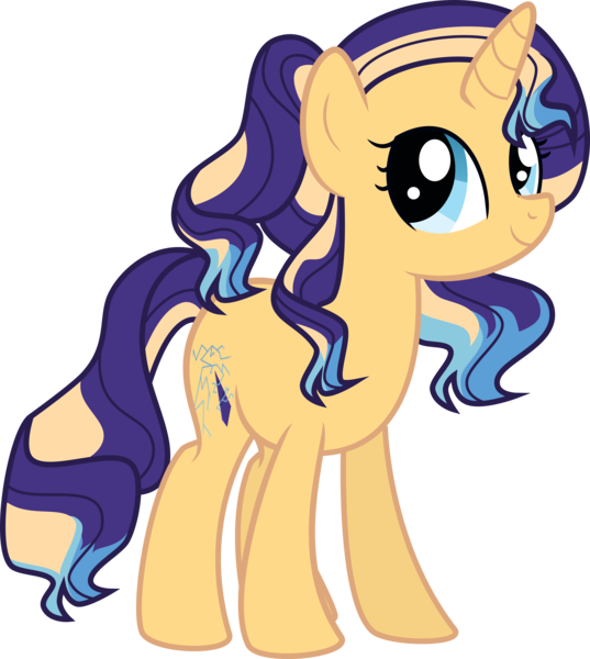 Size: 6382x7125 | Tagged: safe, artist:shootingstarsentry, derpibooru import, oc, oc:horizon gleam, pony, unicorn, absurd resolution, female, horn, image, mare, offspring, parent:flash sentry, parent:sunset shimmer, parents:flashimmer, png, simple background, solo, transparent background