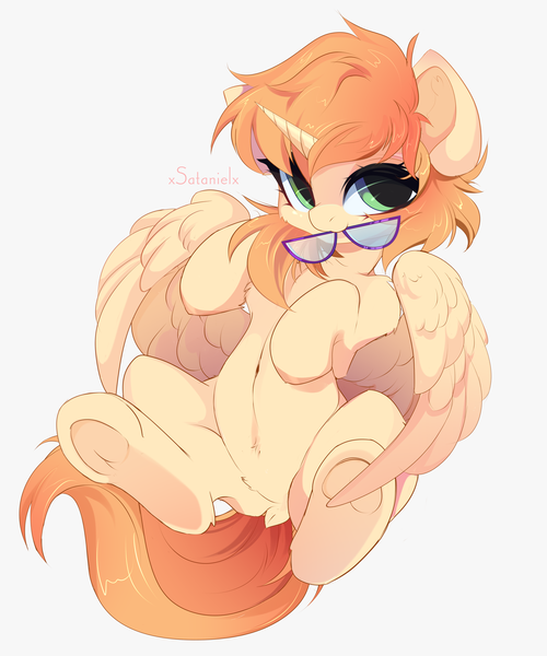 Size: 5000x6000 | Tagged: safe, alternate version, artist:xsatanielx, derpibooru import, oc, unofficial characters only, alicorn, pony, alicorn oc, glasses, horn, image, png, simple background, solo, white background, wings