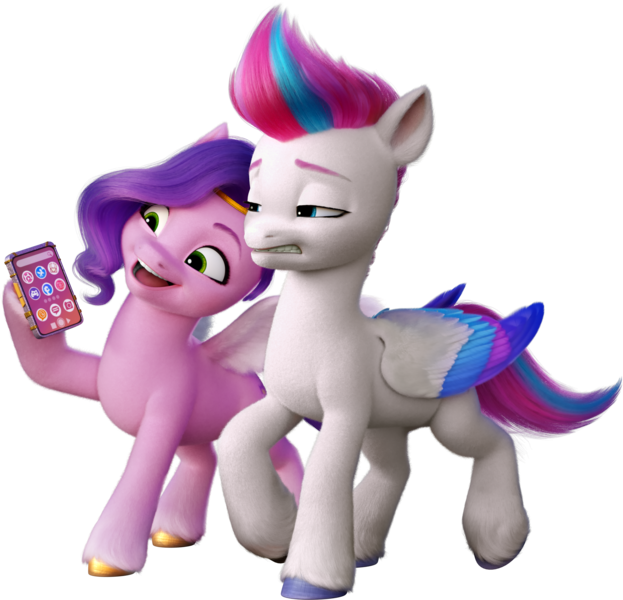 Size: 2544x2449 | Tagged: safe, derpibooru import, official, pipp petals, zipp storm, pegasus, pony, g5, my little pony: make your mark, colored wings, cringing, duo, duo female, female, folded wings, g5 brand assets, image, mare, mobile phone, multicolored wings, open mouth, open smile, phone, png, raised hoof, royal sisters (g5), siblings, simple background, sisters, smartphone, smiling, transparent background, unshorn fetlocks, wings