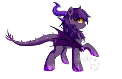 Size: 4044x2638 | Tagged: safe, artist:dw_atias, derpibooru import, oc, oc:nightscale, unofficial characters only, dracony, hybrid, pony, female, horns, image, png, slit pupils, solo, solo female