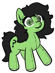 Size: 433x569 | Tagged: safe, artist:harmonicglow, derpibooru import, oc, oc:anonfilly, unofficial characters only, original species, plush pony, pony, button eyes, female, filly, image, plushie, png, seams, simple background, solo, transparent background