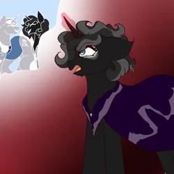 Size: 1280x1280 | Tagged: safe, derpibooru import, star swirl the bearded, oc, oc:sunswirl, pony, g4, shadow play, brother and sister, clothes, female, flashback, image, male, mare, my little pony, no dialogue, older, png, robe, siblings