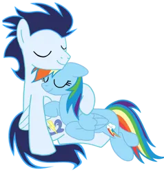 Size: 1280x1342 | Tagged: safe, artist:soarindasher10, derpibooru import, rainbow dash, soarin', pegasus, pony, female, image, male, mare, png, shipping, simple background, sleeping, soarindash, stallion, straight, transparent background