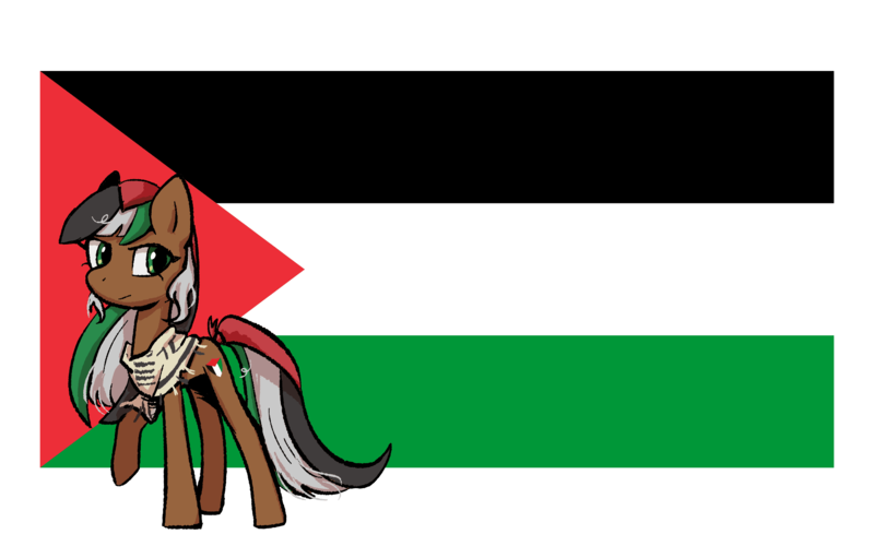 Size: 1920x1200 | Tagged: safe, artist:brella, derpibooru import, oc, ponified, earth pony, pony, earth pony oc, image, nation ponies, national flag, palestine, png, solo