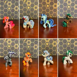 Size: 2048x2048 | Tagged: safe, derpibooru import, oc, alicorn, earth pony, pegasus, pony, unicorn, commission, customized toy, figurine, horn, image, irl, jpeg, original art, original character do not steal, photo, toy