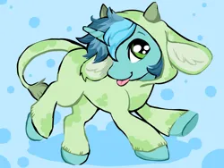 Size: 2400x1800 | Tagged: safe, artist:onc3l3rphobix, derpibooru import, oc, oc:minty breeze, unofficial characters only, pony, unicorn, clothes, costume, horn, image, kigurumi, male, onesie, png, simple background, solo, stallion