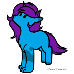 Size: 3000x3000 | Tagged: safe, artist:purple wingshade, derpibooru import, oc, oc:creatio, unofficial characters only, dog, dog pony, original species, pony, unicorn, horn, image, png, solo