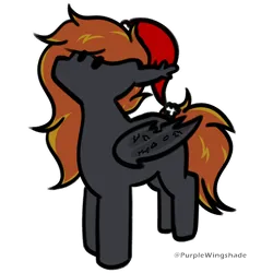 Size: 3000x3000 | Tagged: safe, artist:purple wingshade, derpibooru import, oc, oc:shadow trail, unofficial characters only, bat pony, pony, christmas, hat, holiday, image, png, santa hat