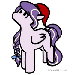 Size: 3000x3000 | Tagged: safe, artist:purple wingshade, derpibooru import, oc, oc:azure serenity, unofficial characters only, pegasus, pony, christmas, hat, holiday, image, png, santa hat, solo