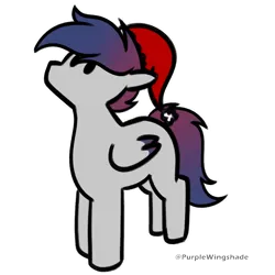 Size: 3000x3000 | Tagged: safe, artist:purple wingshade, derpibooru import, oc, oc:bordy, unofficial characters only, pegasus, pony, christmas, hat, holiday, image, png, santa hat, solo