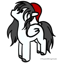 Size: 3000x3000 | Tagged: safe, artist:purple wingshade, derpibooru import, oc, oc:frost, unofficial characters only, pegasus, pony, christmas, hat, holiday, image, png, santa hat, solo