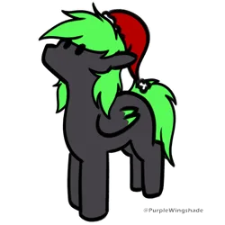 Size: 3000x3000 | Tagged: safe, artist:purple wingshade, derpibooru import, oc, oc:lightning, unofficial characters only, pegasus, pony, christmas, hat, holiday, image, png, santa hat, solo