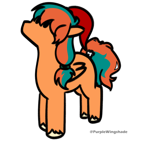 Size: 3000x3000 | Tagged: safe, artist:purple wingshade, derpibooru import, oc, oc:ember rose, unofficial characters only, pegasus, pony, christmas, hat, holiday, image, png, santa hat, solo