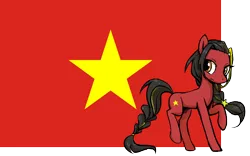 Size: 1920x1200 | Tagged: safe, artist:brella, derpibooru import, oc, ponified, earth pony, pony, image, nation ponies, national flag, png, solo, vietnam