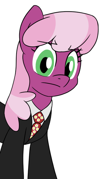 Size: 650x1100 | Tagged: safe, artist:anonymous, derpibooru import, cheerilee, ponified, pony, g4, chris hansen, clothes, colored, drawthread, eyebrows, eyebrows visible through hair, female, flat colors, image, looking at you, mare, meme, necktie, png, requested art, simple background, solo, standing, suit, to catch a predator, white background