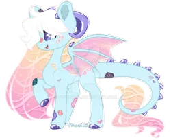 Size: 1024x835 | Tagged: safe, artist:furtoodie, derpibooru import, oc, oc:fizzle pop, dracony, dragon, hybrid, deviantart watermark, female, image, obtrusive watermark, png, solo, watermark