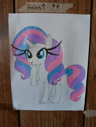 Size: 3060x4080 | Tagged: safe, artist:yenne97, derpibooru import, potion nova, pony, g4, my little pony: pony life, crayon drawing, image, irl, jpeg, photo, solo, traditional art