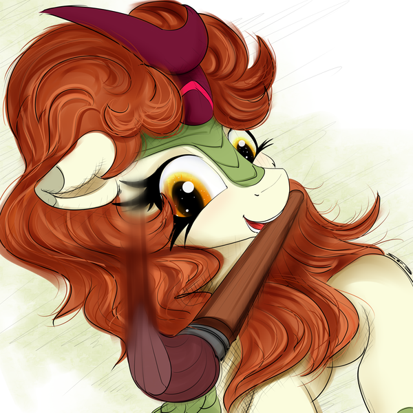 Size: 4000x4000 | Tagged: safe, artist:ser-p, derpibooru import, autumn blaze, kirin, g4, absurd resolution, image, mouth hold, paintbrush, png, solo