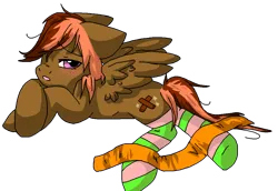 Size: 1116x767 | Tagged: safe, artist:softfur, derpibooru import, oc, unofficial characters only, pegasus, pony, 2012, brown coat, clothes, full body, image, pegasus oc, png, simple background, socks, solo, transparent background, wings