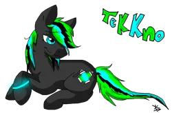 Size: 1226x806 | Tagged: safe, artist:softfur, derpibooru import, oc, oc:tekkno, unofficial characters only, earth pony, pony, 2012, black coat, earth pony oc, image, name, png, simple background, smiling, solo, transparent background