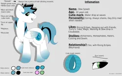 Size: 1634x1020 | Tagged: safe, artist:softfur, derpibooru import, oc, oc:dew splash, pegasus, pony, 2012, image, implied gay, male, pegasus oc, png, reference sheet, solo, stallion, wings