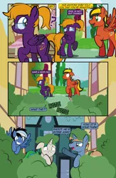 Size: 1920x2948 | Tagged: safe, artist:alexdti, derpibooru import, oc, oc:brainstorm (alexdti), oc:purple creativity, oc:star logic, oc:thistle tube, pegasus, pony, unicorn, comic:quest for friendship retold, horn, image, male, png, stallion