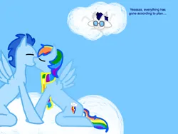 Size: 800x600 | Tagged: artist needed, source needed, safe, derpibooru import, high winds, rainbow dash, soarin', pegasus, pony, g4, female, image, jpeg, kiss on the lips, kissing, male, mare, shipping, soarindash, stallion, straight