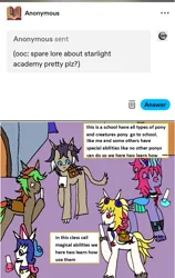 Size: 1181x1866 | Tagged: safe, artist:ask-luciavampire, derpibooru import, oc, cat, cat pony, changeling, original species, pegasus, pony, undead, unicorn, vampire, vampony, academy, ask, horn, image, png, tumblr