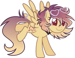 Size: 2025x1580 | Tagged: safe, artist:tkn297, derpibooru import, oc, oc:sunrise skies, pegasus, pony, female, image, mare, png, simple background, solo, sunglasses, transparent background