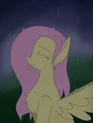 Size: 1200x1600 | Tagged: safe, derpibooru import, fluttershy, pegasus, image, png, rain, wet, wet mane