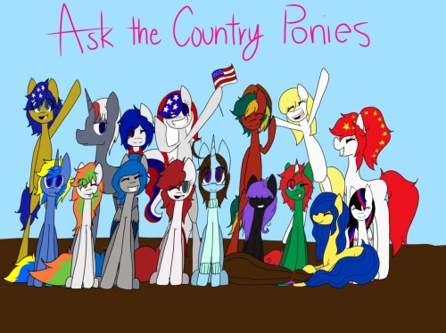 Size: 500x374 | Tagged: safe, artist:ask-the-country-ponies, derpibooru import, ponified, pony, australia, china, france, group, image, ireland, italy, japan, jpeg, kosovo, nation ponies, russia, scotland, south korea, sweden, united states, vatican, venezuela