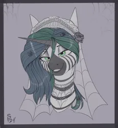 Size: 1200x1300 | Tagged: safe, artist:stray prey, derpibooru import, oc, oc:forest glade, unofficial characters only, unicorn, zebra, horn, image, png, solo, transgender, unicorn oc, zebra oc