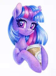 Size: 937x1268 | Tagged: safe, artist:maytee, derpibooru import, twilight sparkle, alicorn, pony, g4, coffee, coffee cup, colored pencil drawing, cup, female, heart, heart eyes, image, leg hold, looking at you, mare, png, simple background, smiling, solo, traditional art, white background, wingding eyes