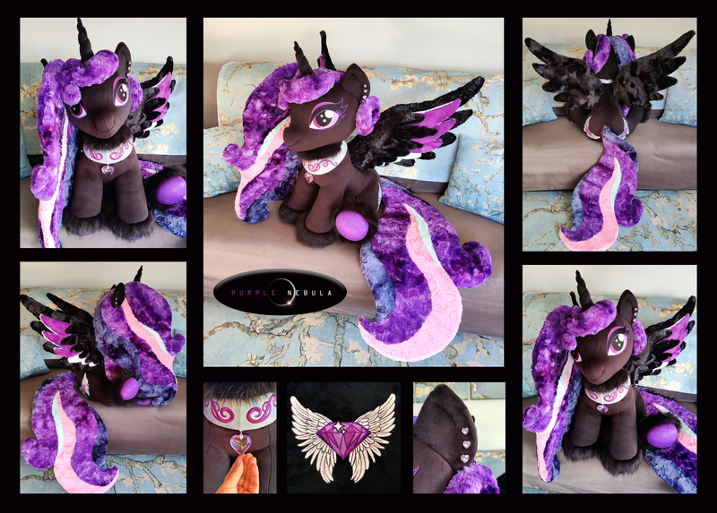 Size: 5352x3832 | Tagged: safe, artist:purplenebulastudios, derpibooru import, oc, oc:purple nebula, alicorn, pony, chibi, female, image, irl, jpeg, mare, photo, plushie, solo