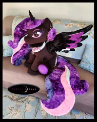 Size: 2232x2800 | Tagged: safe, artist:purplenebulastudios, derpibooru import, oc, oc:purple nebula, alicorn, pony, chibi, female, image, irl, jpeg, mare, photo, plushie, solo