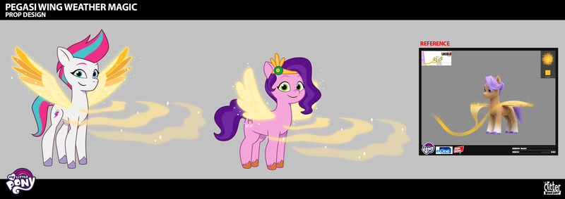 Size: 3708x1311 | Tagged: safe, derpibooru import, official, pipp petals, zipp storm, pegasus, pony, g5, my little pony: tell your tale, spoiler:g5, spoiler:my little pony: tell your tale, spoiler:tyts02e25, concept art, duo, female, glow, glowing wings, hey foal sister, image, looking at you, magic, mare, my little pony logo, pegasus magic, png, royal sisters (g5), royalty, siblings, sisters, smiling, spread wings, text, the rise and fall, unshorn fetlocks, wings