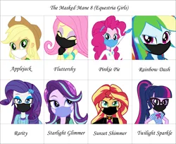 Size: 2877x2346 | Tagged: safe, derpibooru import, editor:brokenadam, applejack, fluttershy, pinkie pie, rainbow dash, rarity, sci-twi, starlight glimmer, sunset shimmer, twilight sparkle, human, equestria girls, g4, face mask, humane eight, humane five, humane seven, humane six, image, mask, png