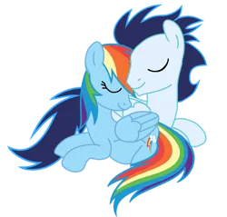 Size: 1280x1225 | Tagged: safe, artist:soarindasher10, derpibooru import, rainbow dash, soarin', pegasus, pony, eyes closed, female, image, male, mare, png, preggo dash, pregnant, shipping, simple background, soarindash, stallion, straight, transparent background