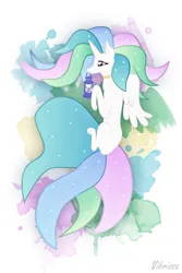 Size: 2000x3000 | Tagged: safe, artist:vibrissa, derpibooru import, princess celestia, fox, g4, image, jpeg, kitsune