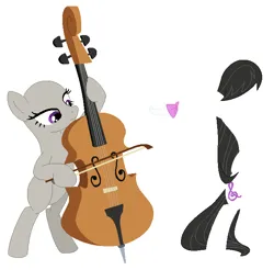 Size: 671x661 | Tagged: safe, artist:painterede, derpibooru import, octavia melody, earth pony, pony, g4, base, bipedal, cello, female, image, lidded eyes, mare, musical instrument, png, simple background, solo, white background