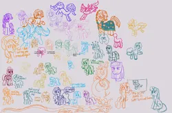 Size: 2824x1856 | Tagged: safe, artist:zoeyhorse, derpibooru import, applejack, discord, fluttershy, maud pie, moondancer, pinkie pie, princess luna, rainbow dash, rarity, starlight glimmer, sunburst, sunset shimmer, tempest shadow, trixie, twilight sparkle, twilight sparkle (alicorn), wallflower blush, oc, ponified, alicorn, draconequus, earth pony, ghoul, pegasus, pony, undead, unicorn, equestria girls, g4, g5, bipedal, black sclera, dialogue, electrical outlet, equestria girls ponified, female, filly, foal, fork, gray background, high res, hoof hold, horn, image, imminent electrocution, lesbian, male, mane six, mare, misty brightdawn, png, shipping, simple background, sketch, sketch dump, stallion, startrix, thought bubble