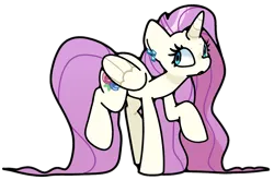 Size: 900x595 | Tagged: safe, alternate version, artist:kindakismet, derpibooru import, oc, unofficial characters only, alicorn, pony, alicorn oc, fusion, fusion:fluttershy, fusion:rarishy, fusion:rarity, horn, image, png, simple background, solo, transparent background, wings