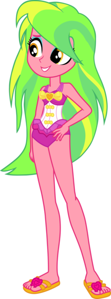 Size: 633x1693 | Tagged: safe, alternate version, artist:dustinwatsongkx, derpibooru import, lemon zest, equestria girls, g4, clothes, clothes swap, equestria girls specials, feet, image, my little pony equestria girls: better together, my little pony equestria girls: forgotten friendship, one-piece swimsuit, pinkie pie swimsuit, png, sandals, simple background, solo, swimsuit, swimsuit swap, transparent background, vector