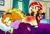 Size: 1216x832 | Tagged: suggestive, ai content, machine learning generated, prompter:desconhecido2000, adagio dazzle, sunset shimmer, human, equestria girls, adagio dat-azzle, ass, bed, bedroom, butt, image, jpeg, over the knee, spank mark, spanked, spanking