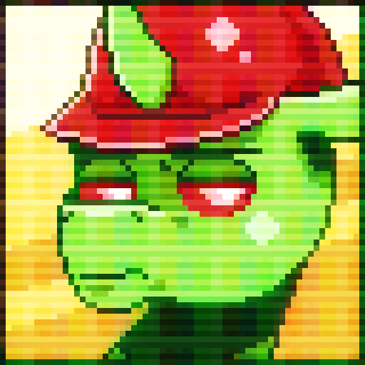 Size: 512x512 | Tagged: safe, artist:saturdaymorningproj, derpibooru import, oc, oc:berzie, unofficial characters only, changedling, changeling, changedling oc, changeling oc, clothes, digital art, hard hat, hat, image, lidded eyes, looking at you, male, pixel art, png, solo