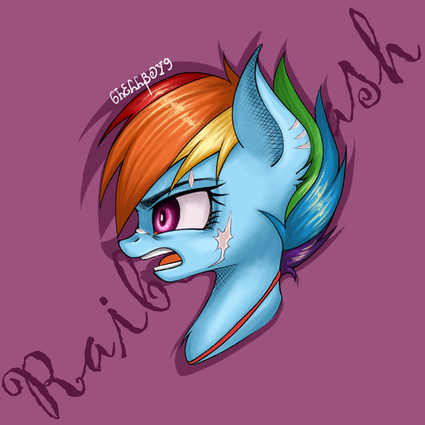 Size: 2048x2048 | Tagged: safe, artist:6hellboy9, derpibooru import, rainbow dash, pegasus, pony, g4, alternate timeline, apocalypse dash, crystal war timeline, female, image, png, redesign, scar, solo