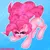 Size: 2000x2000 | Tagged: safe, artist:ladylullabystar, derpibooru import, pinkie pie, pony, abstract background, cute, dancing, diapinkes, ear fluff, eyelashes, eyes closed, female, happy, image, mare, open mouth, open smile, outline, png, signature, smiling, solo, sparkles, sparkly mane, sparkly tail