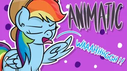 Size: 3840x2160 | Tagged: safe, artist:iamaveryrealperson, derpibooru import, rainbow dash, pegasus, pony, abstract background, clothes, colored, costume, emoji, eyes closed, female, hat, image, mare, mlp fim's fourteenth anniversary, ok hand sign, open mouth, png, standing, text, tongue out, wing hands, wings, 👌